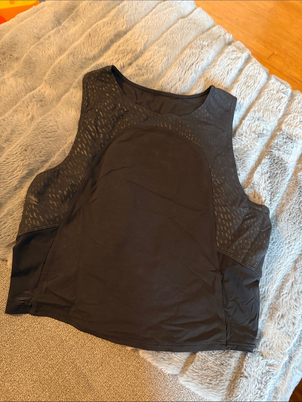lululemon athletica Black Mesh Panel Tank Top